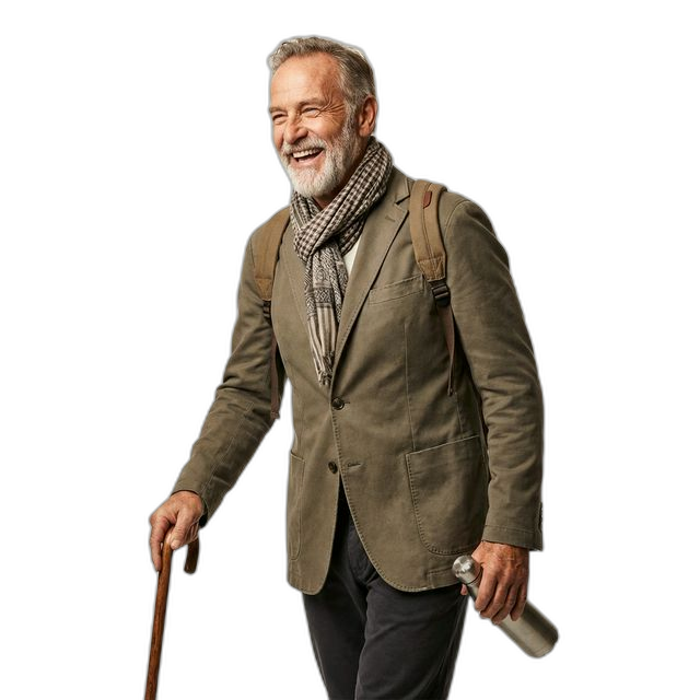 Healthy senior demonstrating strong immunity and vitality