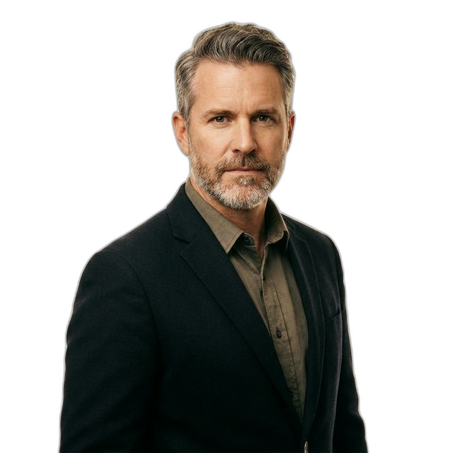 Focused father demonstrating mental resilience and cognitive health